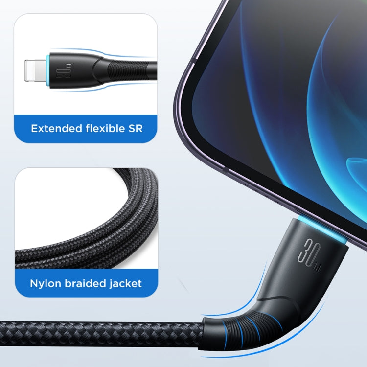 JOYROOM SA32-CL3 Starry Series 30W USB-C / Type-C to 8 Pin Fast Charging Data Cable, Length:1m(Black)