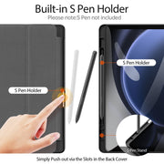 For Samsung Galaxy Tab S9 FE / S10 FE DUX DUCIS Domo Series Magnetic Flip Leather Tablet Case(Black)