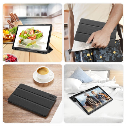 For Samsung Galaxy Tab S9 FE / S10 FE DUX DUCIS Domo Series Magnetic Flip Leather Tablet Case(Black) - Galaxy Tab S9 FE by DUX DUCIS | Online Shopping South Africa | PMC Jewellery | Buy Now Pay Later Mobicred
