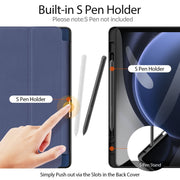 For Samsung Galaxy Tab S9 FE / S10 FE DUX DUCIS Domo Series Magnetic Flip Leather Tablet Case(Blue)