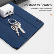 For Samsung Galaxy Tab S9 FE / S10 FE DUX DUCIS Domo Series Magnetic Flip Leather Tablet Case(Blue)