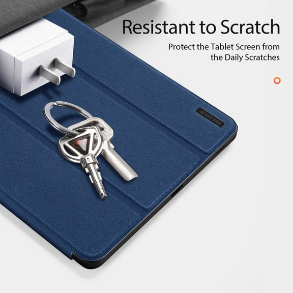 For Samsung Galaxy Tab S9 FE / S10 FE DUX DUCIS Domo Series Magnetic Flip Leather Tablet Case(Blue)