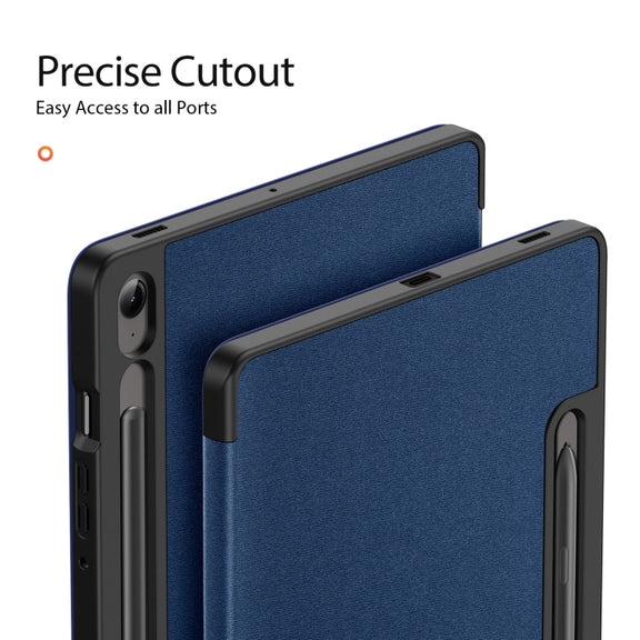For Samsung Galaxy Tab S9 FE / S10 FE DUX DUCIS Domo Series Magnetic Flip Leather Tablet Case(Blue)