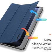 For Samsung Galaxy Tab S9 FE / S10 FE DUX DUCIS Domo Series Magnetic Flip Leather Tablet Case(Blue)