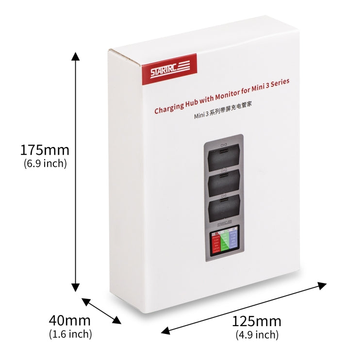 For DJI Mini 4 Pro / Mini 3/ Mini 3 Pro STARTRC 3 in 1 Charging Butler Battery Charger with Screen(Grey) - free shipping - PMC Jewellery - Order now!