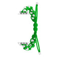 For Apple Watch SE 2023 44mm Paracord Gypsophila Beads Drawstring Braided Watch Band(Green) - Watch Bands by PMC TechLife | Online Shopping South Africa | PMC TechLife