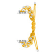 For Apple Watch Series 9 45mm Paracord Gypsophila Beads Drawstring Braided Watch Band(Yellow) - Watch Bands by PMC TechLife | Online Shopping South Africa | PMC TechLife
