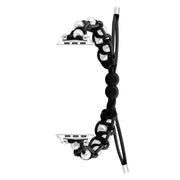 For Apple Watch Ultra 49mm Paracord Gypsophila Beads Drawstring Braided Watch Band(Black)