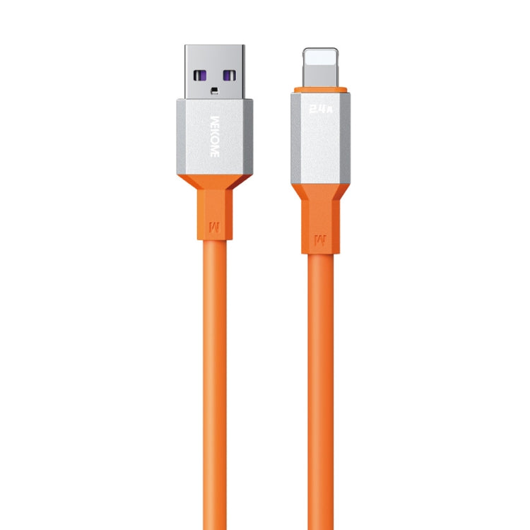 WK WDC-17 2.4A USB to 8 Pin Silicone Data Cable, Length: 1.2m(Orange) - Normal Style Cable by WK | Online Shopping South Africa | PMC TechLife | Buy Now Pay Later Mobicred