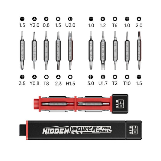 JAKEMY JM-8195 21 in 1 S-2 Bits Square Handle Design Screwdriver(Black) - free shipping - PMC Jewellery - Order now!