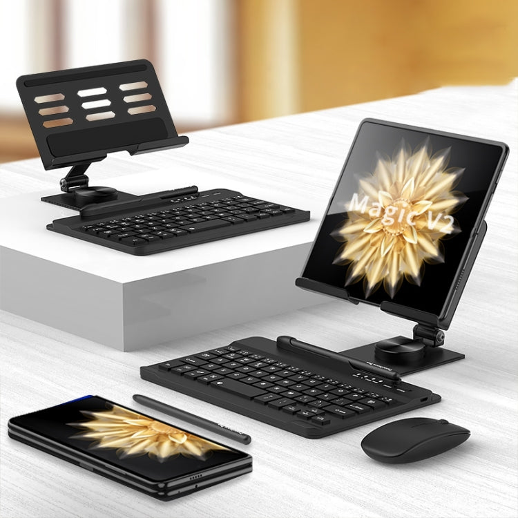 For Honor Magic V2 GKK Bluetooth Keyboard + Folding Holder + Capacitive Pen + Bluetooth Mouse(Black) - Others Keyboard by GKK | Online Shopping South Africa | PMC Jewellery | Buy Now Pay Later Mobicred