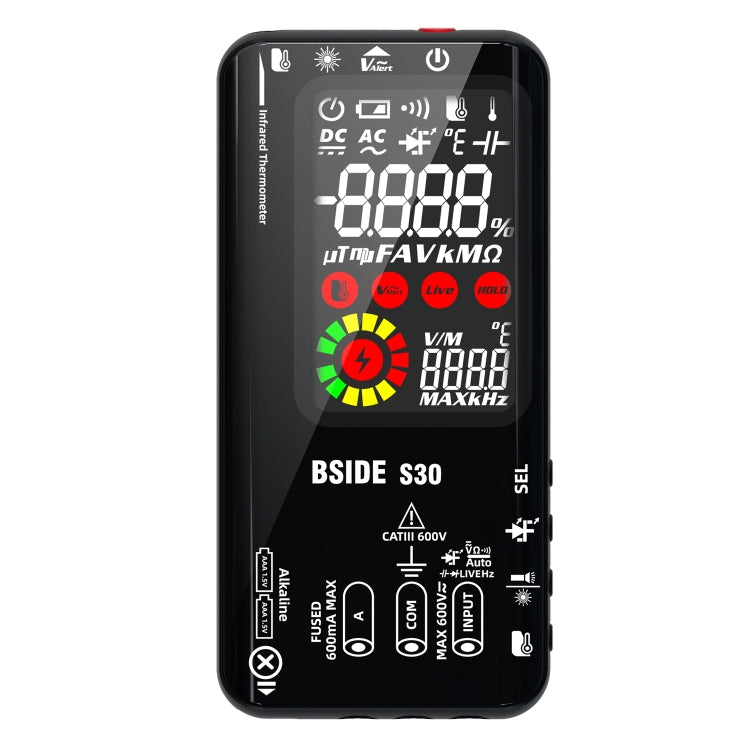 BSIDE S30 Smart Color Screen Infrared Temperature Measurement Multimeter(Black) - free shipping - PMC TechLife - Order now!