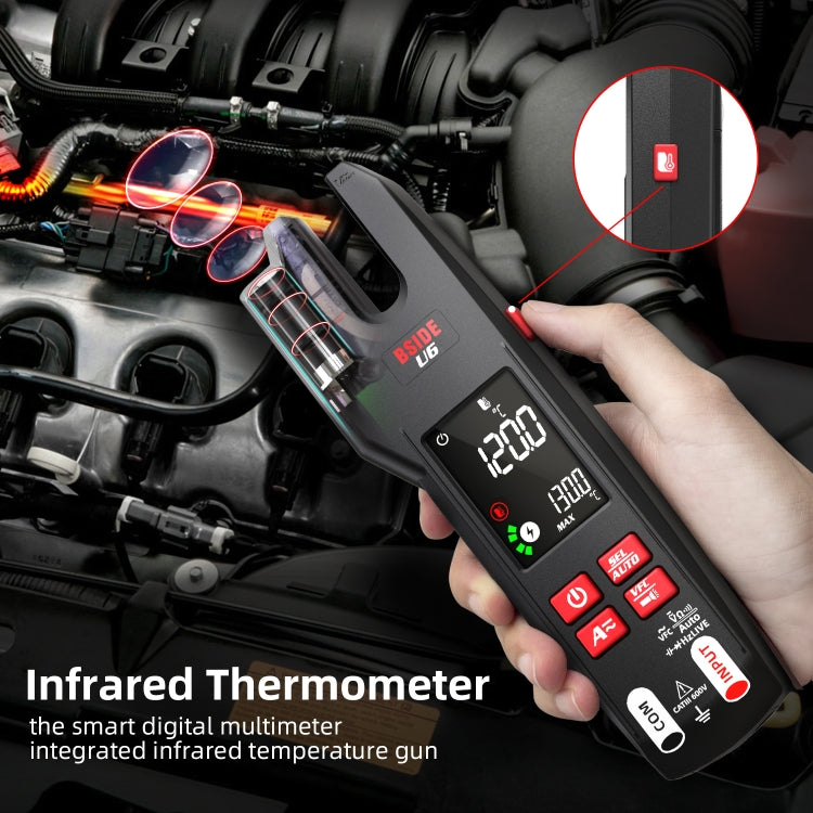 BSIDE U6 AC/DC Clamp-on Infrared Temperature Measurement Multimeter