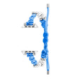 For Apple Watch Series 7 45mm Paracord Row Beads Drawstring Braided Watch Band(Blue) - Watch Bands by PMC TechLife | Online Shopping South Africa | PMC TechLife