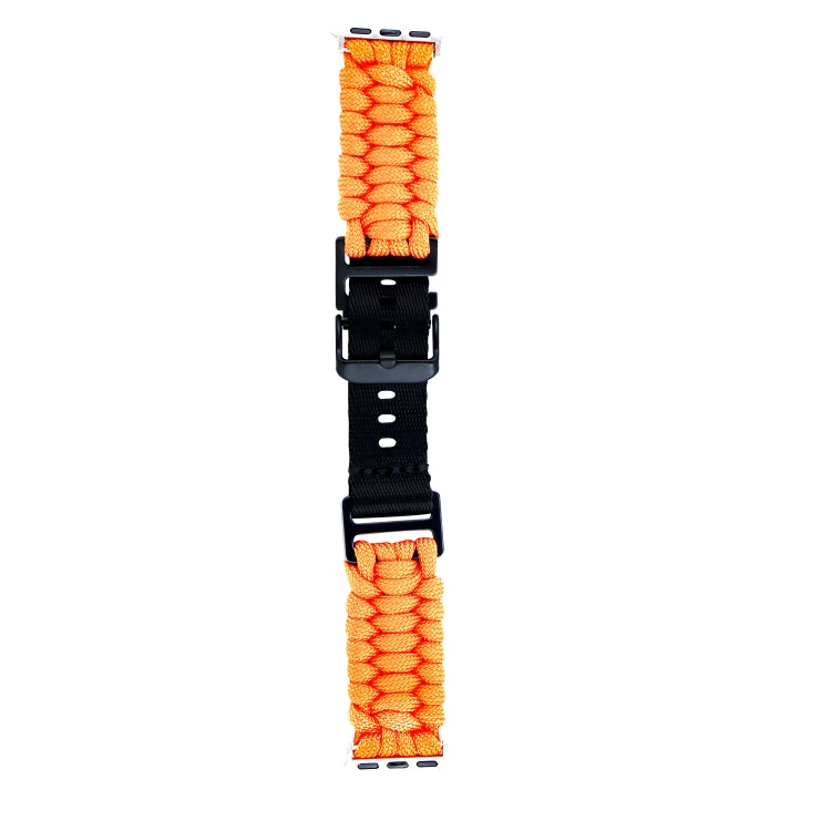 For Apple Watch Series 8 41mm Paracord Plain Braided Webbing Buckle Watch Band(Orange) - free shipping - PMC TechLife - Order now!