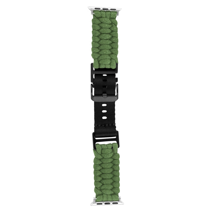For Apple Watch Series 2 42mm Paracord Plain Braided Webbing Buckle Watch Band(Army Green) - free shipping - PMC TechLife - Order now!