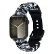 For Apple Watch Series 2 42mm Paracord Plain Braided Webbing Buckle Watch Band(Black White) - free shipping - PMC TechLife - Order now!