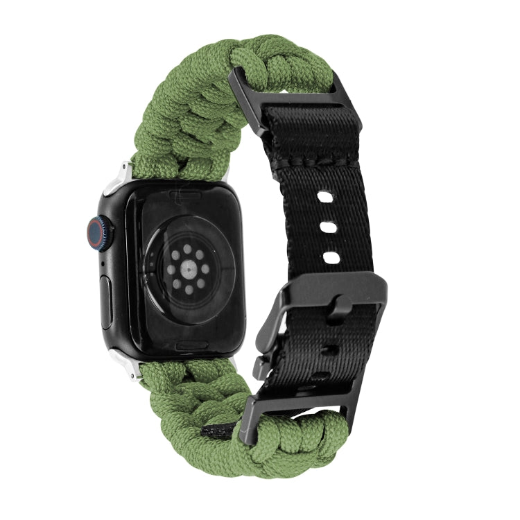 For Apple Watch 38mm Paracord Plain Braided Webbing Buckle Watch Band(Army Green) - free shipping - PMC TechLife - Order now!