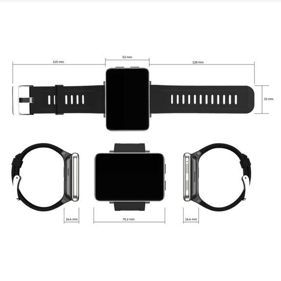 DM100 2.86 inch IPS Full Screen Smart Sport Watch, Support Independent Card Insertion / Multiple Sports Modes / Heart Rate Monitoring / Step Counting, Memory:RAM 3GB+ROM 32GB(Tarnish)