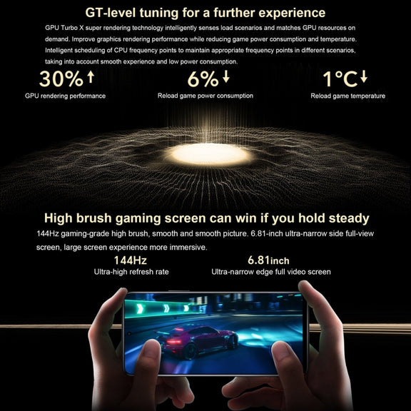 Honor X40 GT Racing, 12GB+512GB , 6.81 inch Magic OS 7.0 Snapdragon 888 Octa Core up to 2.84GHz, Network: 5G, OTG, NFC, Not Support Google Play(Magic Night Black)