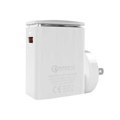 LDNIO A1301Q 2 in 1 18W QC3.0 USB Interface Travel Charger Mobile Phone Charger with 8 Pin Data Cable, US Plug - USB Charger by LDNIO | Online Shopping South Africa | PMC Jewellery | Buy Now Pay Later Mobicred