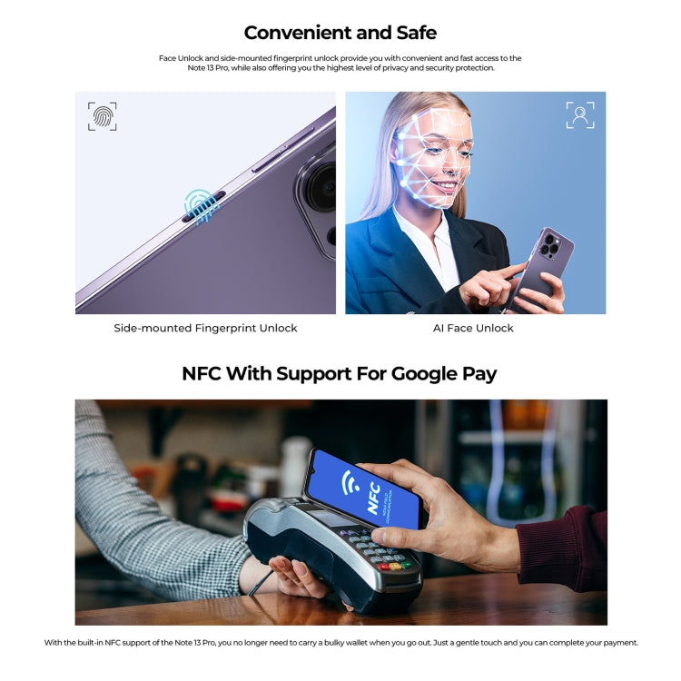 HOTWAV Note 13 Pro, 8GB+256GB, Side Fingerprint Identification, 6.6 inch Android 13 UMS9230 T606 Octa Core up to 1.6GHz, Network: 4G, NFC, OTG(Purple) - free shipping - PMC Jewellery - Order now!