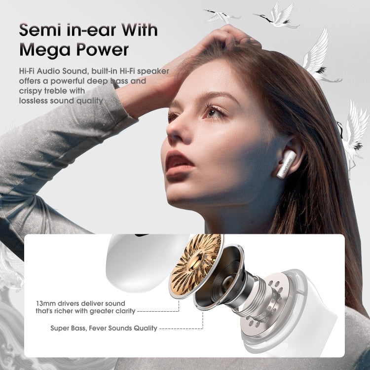 ONIKUMA T301 Transparent Cartoon Wireless Bluetooth Earphone(White) - free shipping - PMC TechLife - Order now!