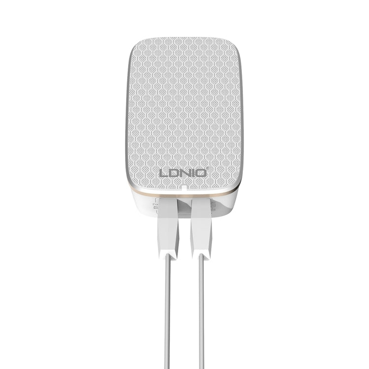 LDNIO A2204 2 in 1 12W Dual USB Interface Travel Charger Mobile Phone Charger with 8 Pin Data Cable, AU Plug - free shipping - PMC TechLife - Order now!