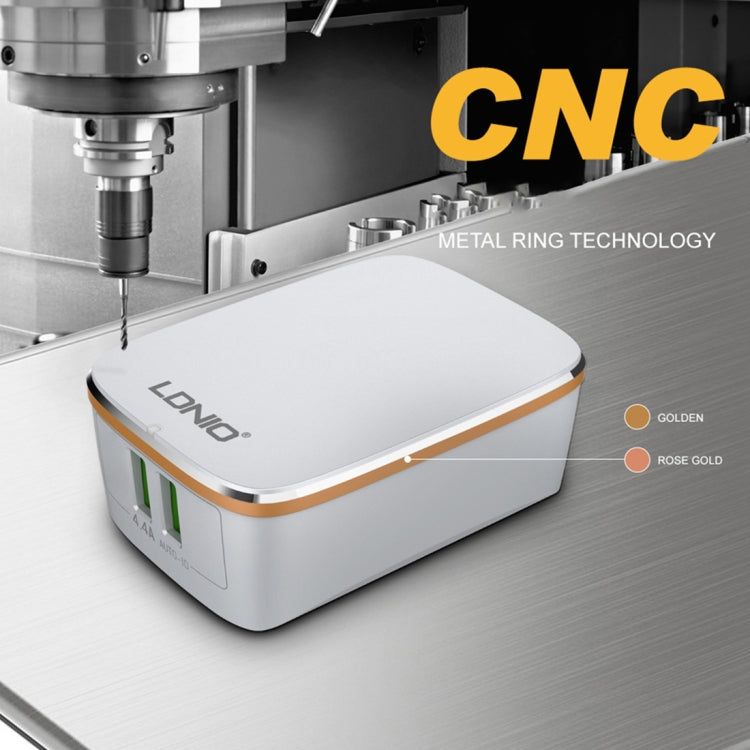 LDNIO A2204 2 in 1 12W Dual USB Interface Travel Charger Mobile Phone Charger with 8 Pin Data Cable, AU Plug - free shipping - PMC TechLife - Order now!