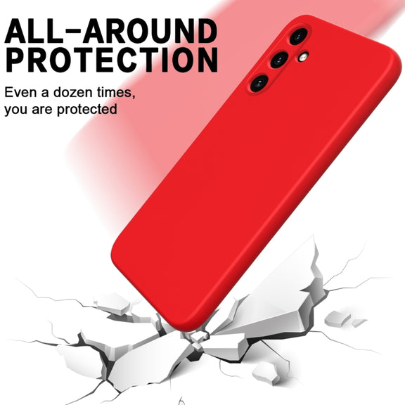For Samsung Galaxy A35 5G Solid Color Liquid Silicone Dropproof Full Coverage Phone Case(Red)