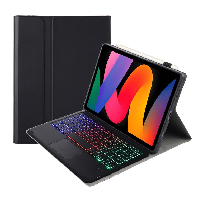 For Xiaomi Redmi Pad SE 11 inch A0N9-AS Lambskin Texture Ultra-thin Detachable Backlight Bluetooth Keyboard Leather Case with Touchpad(Black) - free shipping - PMC TechLife - Order now!