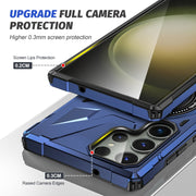 For Samsung Galaxy S23 Ultra 5G MagSafe Magnetic Shockproof Phone Case with Ring Holder(Navy Blue)