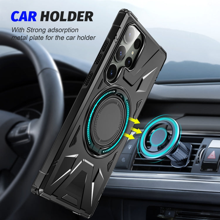 For Samsung Galaxy S23 Ultra 5G MagSafe Magnetic Shockproof Phone Case with Ring Holder(Black) - free shipping - PMC TechLife - Order now!