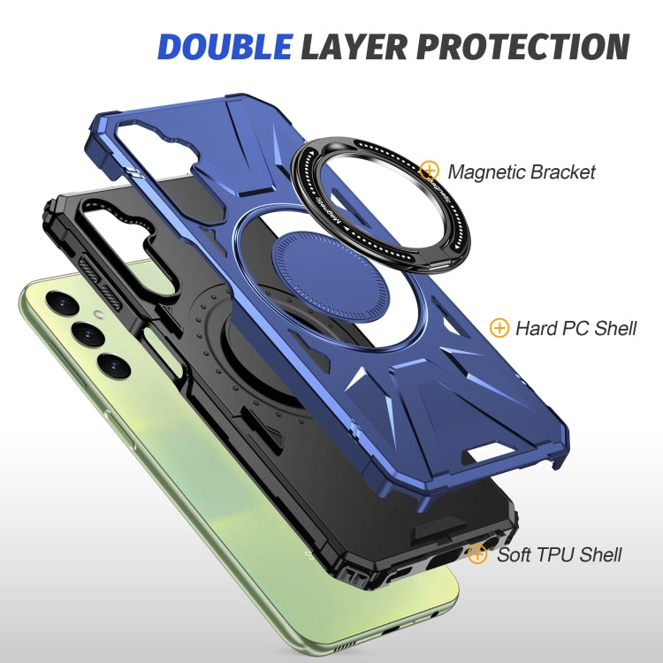 For Samsung Galaxy A24 4G/A25 5G MagSafe Magnetic Shockproof Phone Case with Ring Holder(Navy Blue) - Galaxy Phone Cases by PMC TechLife | Online Shopping South Africa | PMC TechLife