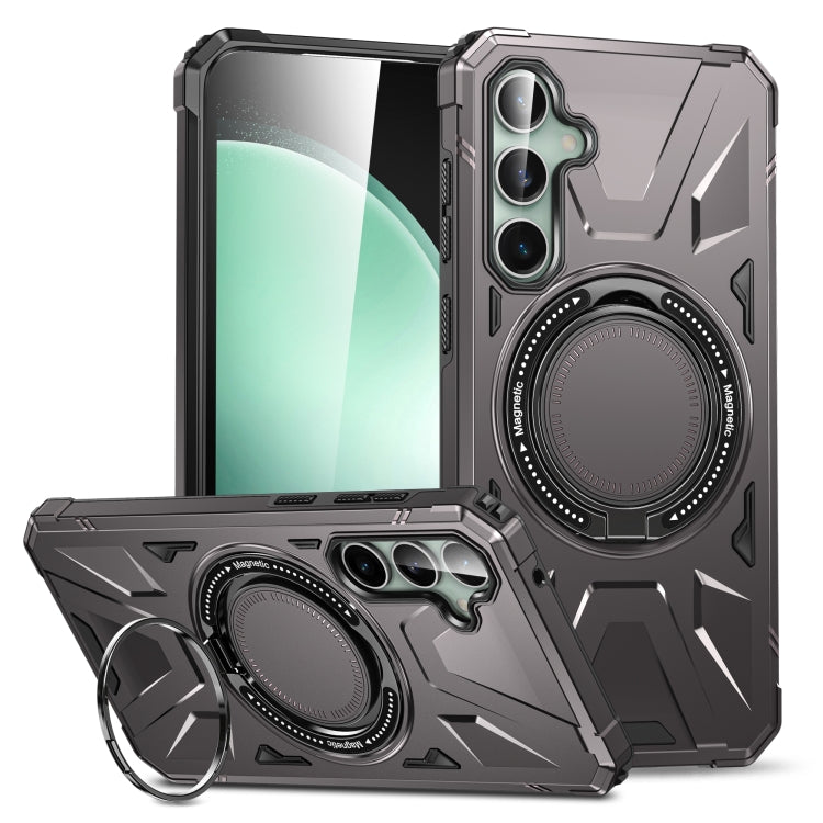 For Samsung Galaxy A15 MagSafe Magnetic Shockproof Phone Case with Ring Holder(Dark Grey) - Galaxy Phone Cases by PMC TechLife | Online Shopping South Africa | PMC TechLife