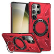 For Samsung Galaxy S24+ 5G MagSafe Magnetic Shockproof Phone Case with Ring Holder(Red) - Galaxy S24+ 5G Cases by PMC TechLife | Online Shopping South Africa | PMC TechLife