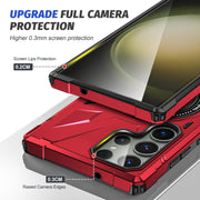 For Samsung Galaxy S24+ 5G MagSafe Magnetic Shockproof Phone Case with Ring Holder(Red)