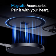 For iPhone 15 SULADA Magsafe Magnetic Matte PC + TPU Phone Case(Titanium Black)