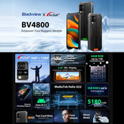Blackview BV4800, 3GB+64GB, IP68/IP69K/MIL-STD-810H, 6.56 inch Android 13 MediaTek MT6761V/WB Helio A22 Quad Core, Network: 4G, OTG(Black)