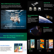 Blackview BV4800, 3GB+64GB, IP68/IP69K/MIL-STD-810H, 6.56 inch Android 13 MediaTek MT6761V/WB Helio A22 Quad Core, Network: 4G, OTG(Black)