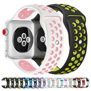 For Apple Watch Ultra 49mm / Series 8&7 45mm / SE 2&6&SE&5&4 44mm / 3&2&1 42mm Sport Silicone Watch Band Standard Edition(Black)