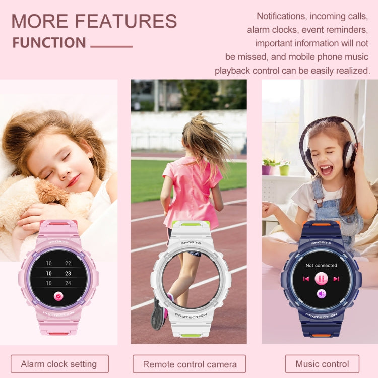 HT19 1.2 inch Round Screen IP68 Children Smart Watch, Support Sleep Monitoring(White)