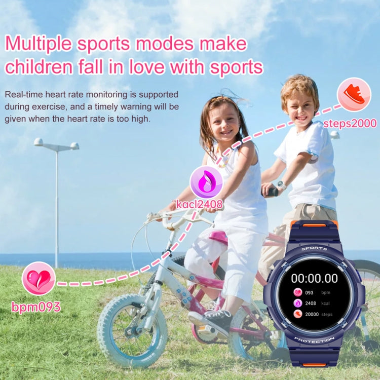 HT19 1.2 inch Round Screen IP68 Children Smart Watch, Support Sleep Monitoring(Blue)
