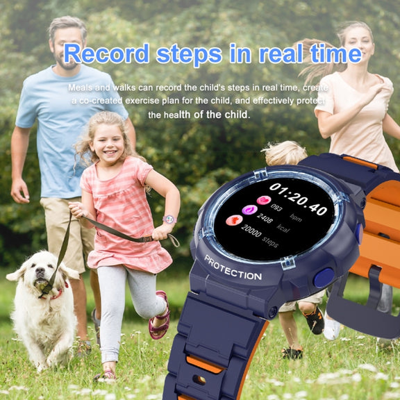 HT19 1.2 inch Round Screen IP68 Children Smart Watch, Support Sleep Monitoring(Blue)