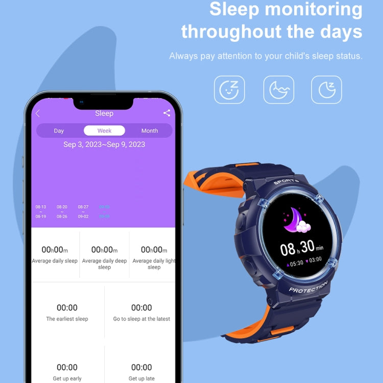 HT19 1.2 inch Round Screen IP68 Children Smart Watch, Support Sleep Monitoring(Black) - Smart Watches by PMC TechLife | Online Shopping South Africa | PMC TechLife