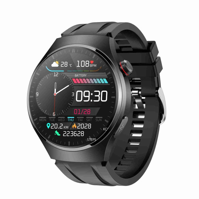 MT200 1.43 inch AMOLED IP67 Smart Call Watch, Support ECG/Body Temperature/Blood Glucose Monitoring(Black)