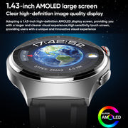 MT200 1.43 inch AMOLED IP67 Smart Call Watch, Support ECG/Body Temperature/Blood Glucose Monitoring(Silver)