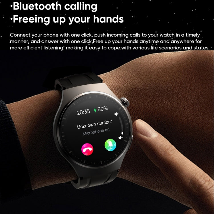 MT200 1.43 inch AMOLED IP67 Smart Call Watch, Support ECG/Body Temperature/Blood Glucose Monitoring(Silver)