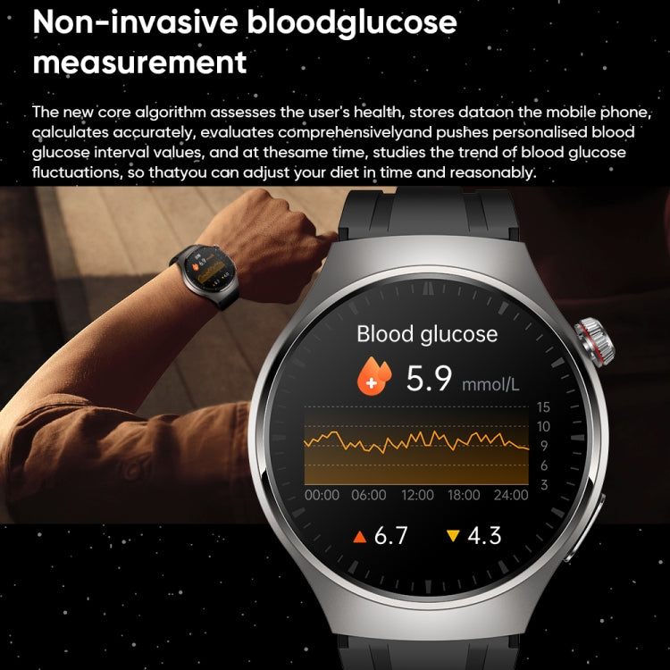 MT200 1.43 inch AMOLED IP67 Smart Call Watch, Support ECG/Body Temperature/Blood Glucose Monitoring(Silver)