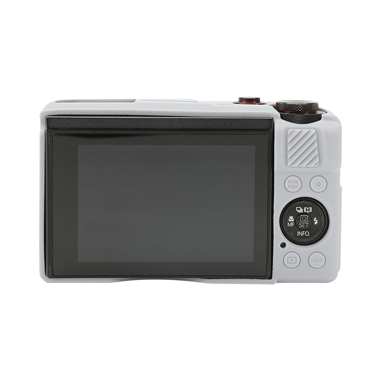 For Canon PowerShot G7 X Mark II / G7X2 Soft Silicone Protective Case with Lens Cover(Grey) - Protective Case by PMC Jewellery | Online Shopping South Africa | PMC Jewellery | Buy Now Pay Later Mobicred